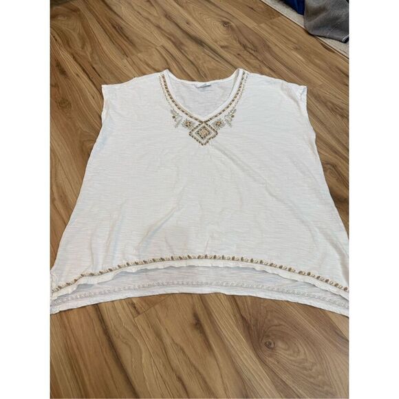 J Jill beaded top boho relaxed fit sz L - Picture 5 of 7